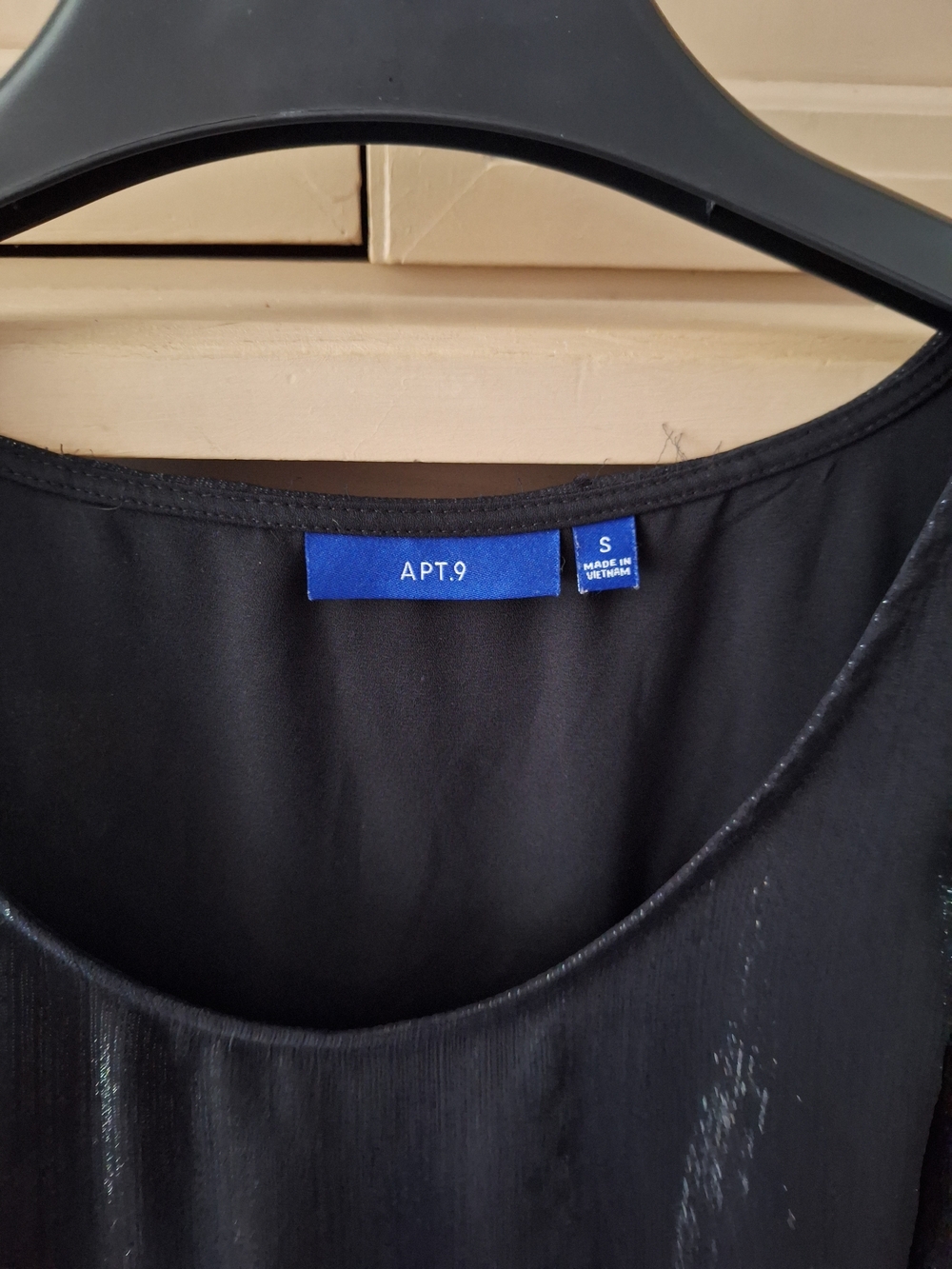 Apt. 9 Black Shimmer Layered Scoop Neck Tank - Picture 2 of 5